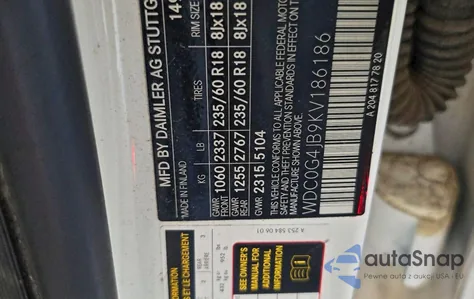 2019 Mercedes-Benz Glc 300 z USA, uszkodzony, nr VIN WDC0G4JB9KV186186